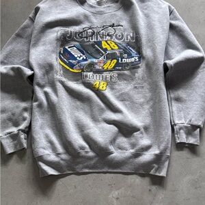 Chase Authentics Gray Racing Crewneck Sweater